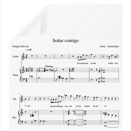 Soñar contigo - Amaia (Zenet - OT 2017). PDF Partitura piano y voz. Arr. by Giorgio Elmo.