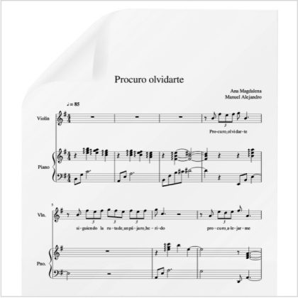 Procuro Olvidarte - Aitana. PDF Partitura piano y voz. Arr.  by Giorgio Elmo.